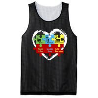 Autism Awareness Puzzle Chemical Element Funny Science Lover Mesh Reversible Basketball Jersey Tank