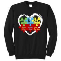 Autism Awareness Puzzle Chemical Element Funny Science Lover Tall Sweatshirt