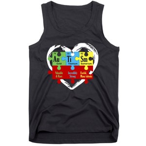 Autism Awareness Puzzle Chemical Element Funny Science Lover Tank Top