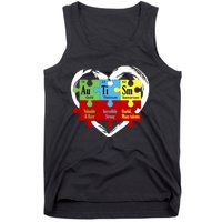 Autism Awareness Puzzle Chemical Element Funny Science Lover Tank Top