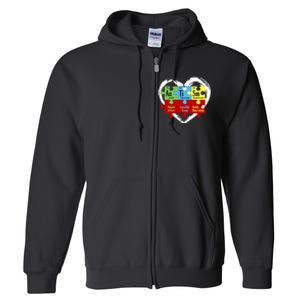 Autism Awareness Puzzle Chemical Element Funny Science Lover Full Zip Hoodie