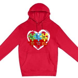 Autism Awareness Puzzle Chemical Element Funny Science Lover Premium Pullover Hoodie