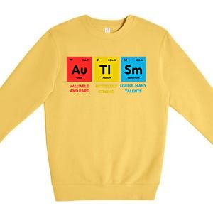 Autism Awareness Periodic Table Elet Asd Support Autistic Gift Premium Crewneck Sweatshirt