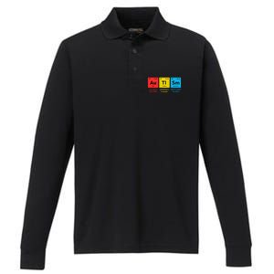 Autism Awareness Periodic Table Elet Asd Support Autistic Gift Performance Long Sleeve Polo