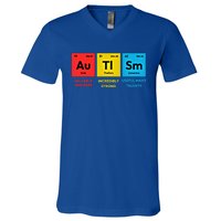 Autism Awareness Periodic Table Elet Asd Support Autistic Gift V-Neck T-Shirt