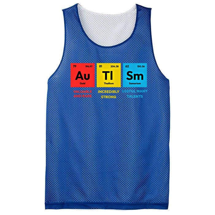 Autism Awareness Periodic Table Elet Asd Support Autistic Gift Mesh Reversible Basketball Jersey Tank