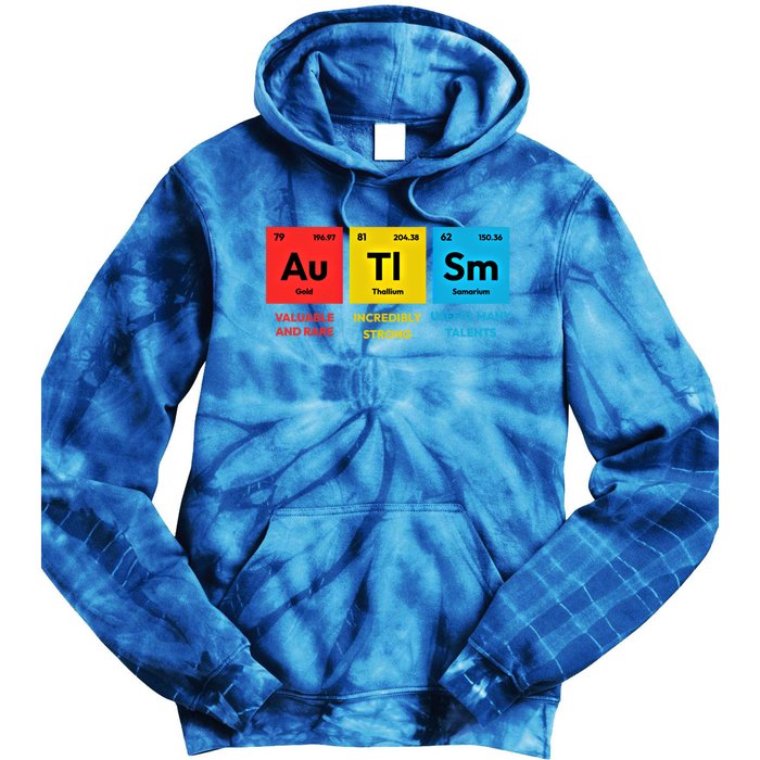 Autism Awareness Periodic Table Elet Asd Support Autistic Gift Tie Dye Hoodie