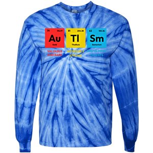 Autism Awareness Periodic Table Elet Asd Support Autistic Gift Tie-Dye Long Sleeve Shirt