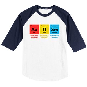 Autism Awareness Periodic Table Elet Asd Support Autistic Gift Baseball Sleeve Shirt