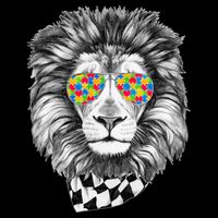 Autism Awareness Puzzle Sunglasses Lion Impact Tech Backpack