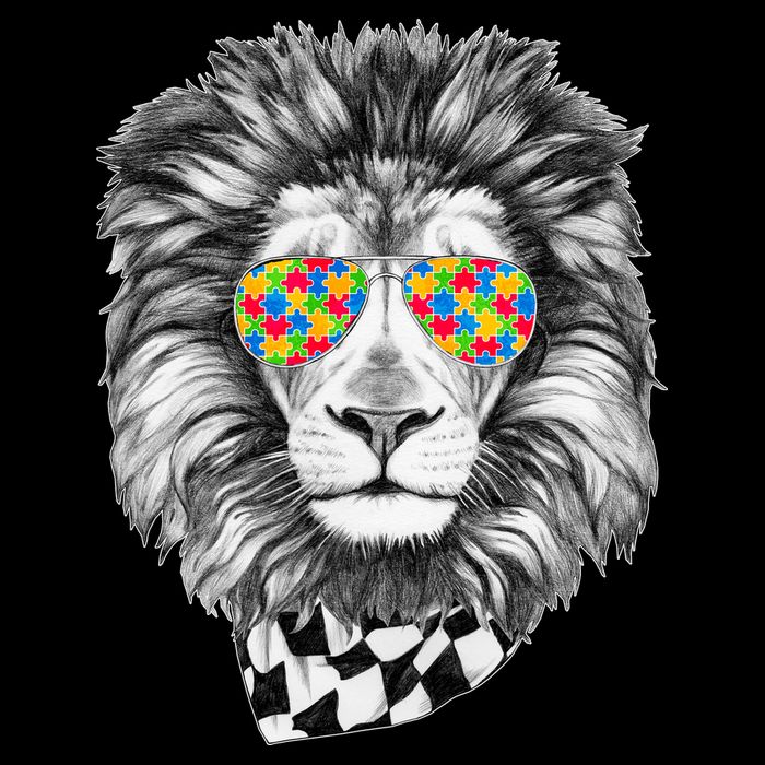 Autism Awareness Puzzle Sunglasses Lion Impact Tech Backpack