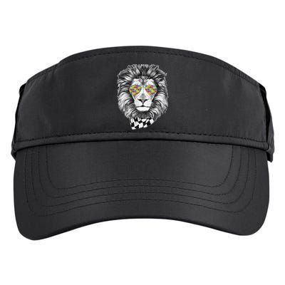 Autism Awareness Puzzle Sunglasses Lion Adult Drive Performance Visor