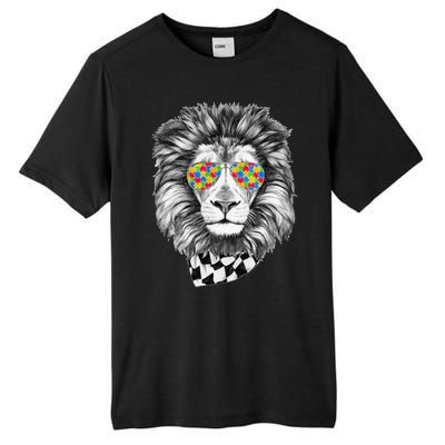 Autism Awareness Puzzle Sunglasses Lion Tall Fusion ChromaSoft Performance T-Shirt