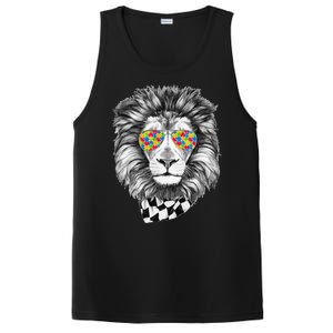 Autism Awareness Puzzle Sunglasses Lion PosiCharge Competitor Tank