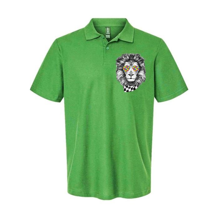 Autism Awareness Puzzle Sunglasses Lion Softstyle Adult Sport Polo