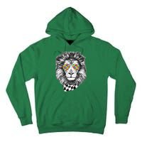 Autism Awareness Puzzle Sunglasses Lion Tall Hoodie