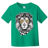 Autism Awareness Puzzle Sunglasses Lion Toddler T-Shirt