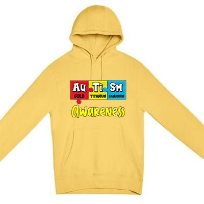 Autism Awareness Puzzle Chemical Elet Periodic Table Gift Premium Pullover Hoodie