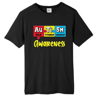 Autism Awareness Puzzle Chemical Elet Periodic Table Gift Tall Fusion ChromaSoft Performance T-Shirt