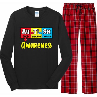 Autism Awareness Puzzle Chemical Elet Periodic Table Gift Long Sleeve Pajama Set