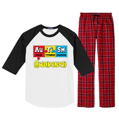 Autism Awareness Puzzle Chemical Elet Periodic Table Gift Raglan Sleeve Pajama Set