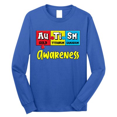 Autism Awareness Puzzle Chemical Elet Periodic Table Gift Long Sleeve Shirt