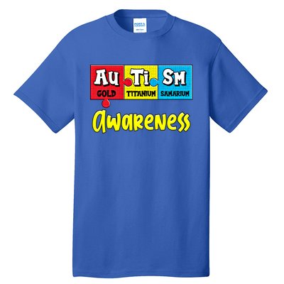 Autism Awareness Puzzle Chemical Elet Periodic Table Gift Tall T-Shirt