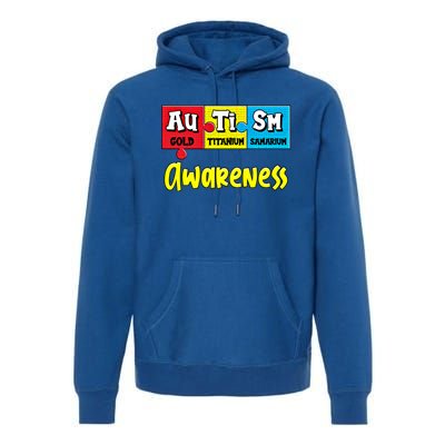 Autism Awareness Puzzle Chemical Elet Periodic Table Gift Premium Hoodie