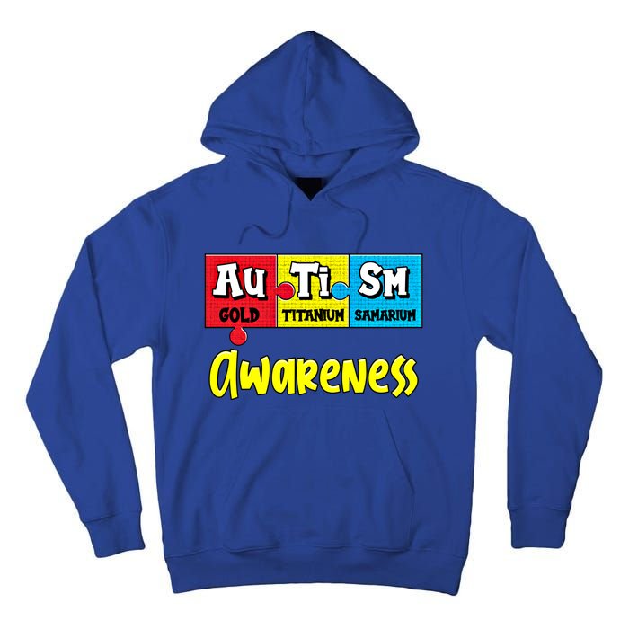 Autism Awareness Puzzle Chemical Elet Periodic Table Gift Tall Hoodie