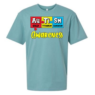 Autism Awareness Puzzle Chemical Elet Periodic Table Gift Sueded Cloud Jersey T-Shirt