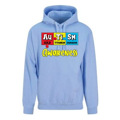 Autism Awareness Puzzle Chemical Elet Periodic Table Gift Unisex Surf Hoodie