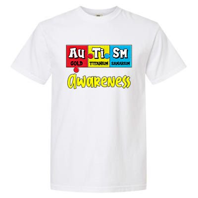 Autism Awareness Puzzle Chemical Elet Periodic Table Gift Garment-Dyed Heavyweight T-Shirt