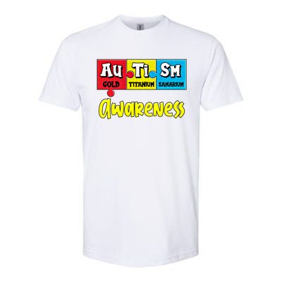 Autism Awareness Puzzle Chemical Elet Periodic Table Gift Softstyle CVC T-Shirt