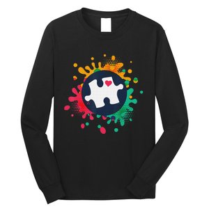 Autism Awareness Puzzle Piece Love Autistic Support Long Sleeve Shirt