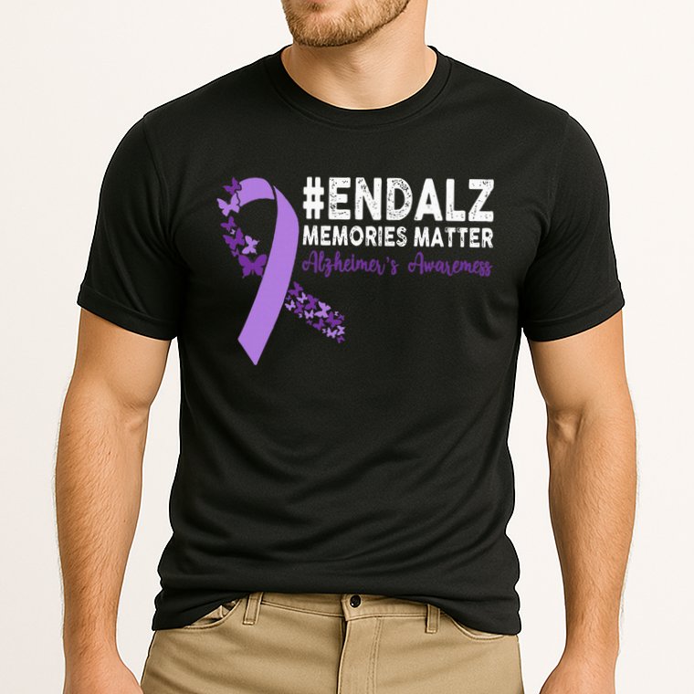 Alzheimers Awareness Purple Ribbon End Alzheimers Cooling Performance Crew T-Shirt