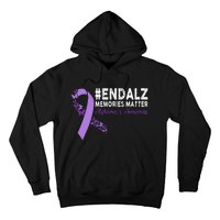 Alzheimers Awareness Purple Ribbon End Alzheimers Hoodie