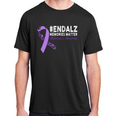 Alzheimers Awareness Purple Ribbon End Alzheimers Adult ChromaSoft Performance T-Shirt