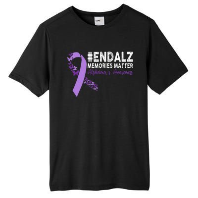 Alzheimers Awareness Purple Ribbon End Alzheimers Tall Fusion ChromaSoft Performance T-Shirt