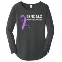 Alzheimers Awareness Purple Ribbon End Alzheimers Women's Perfect Tri Tunic Long Sleeve Shirt