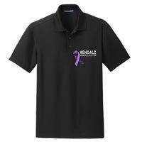 Alzheimers Awareness Purple Ribbon End Alzheimers Dry Zone Grid Polo