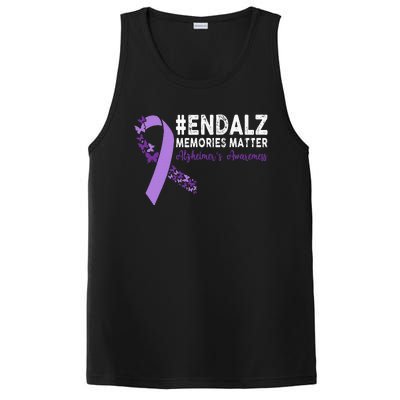 Alzheimers Awareness Purple Ribbon End Alzheimers PosiCharge Competitor Tank