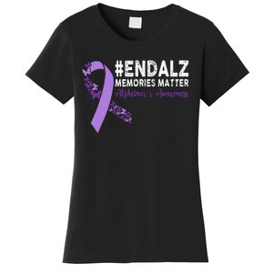 Alzheimers Awareness Purple Ribbon End Alzheimers Women's T-Shirt