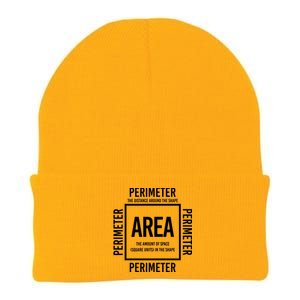 Area And Perimeter Math Teacher Mathematics Funny Math Knit Cap Winter Beanie