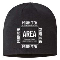 Area And Perimeter Math Teacher Mathematics Funny Math Sustainable Beanie