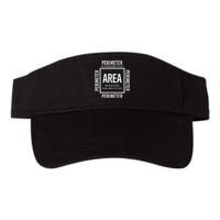 Area And Perimeter Math Teacher Mathematics Funny Math Valucap Bio-Washed Visor