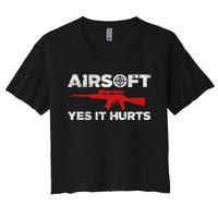 Airsoft Art Paintball Combat Sport Women's Crop Top Tee