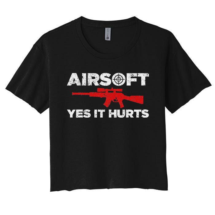 Airsoft Art Paintball Combat Sport Women's Crop Top Tee