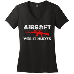 Airsoft Art Paintball Combat Sport Women's V-Neck T-Shirt