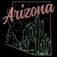 Arizona Az Pride State Map Cactus Desert Vintage Doggie Tank