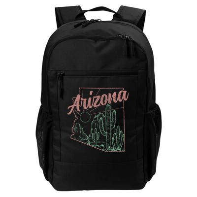Arizona Az Pride State Map Cactus Desert Vintage Backpack